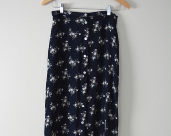 maxi flower skirt