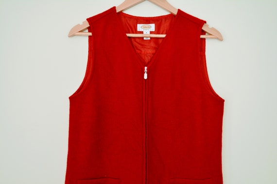 Red Wool Zip-Up Shift Dress | Talbots - image 2