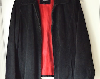 Vintage Suede Leather Jacket | Guess