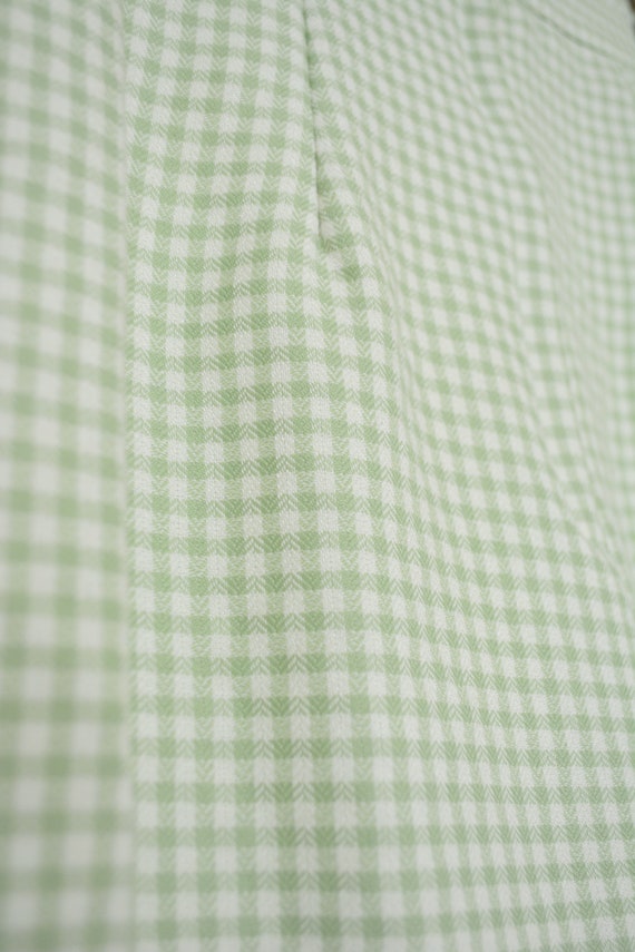 Green & White Gingham 90s Skirt | Diana Hartman - image 3