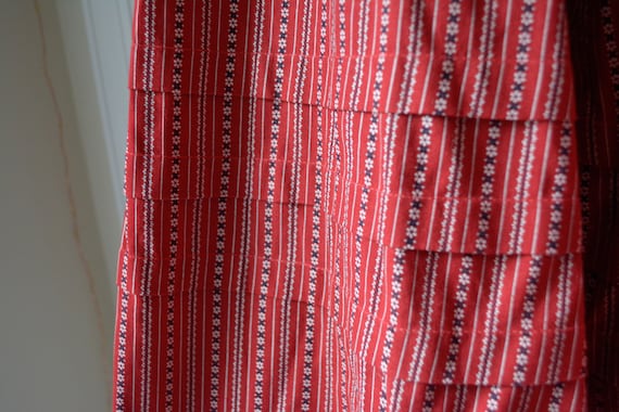 Vintage 1960s Calico Red Prairie Inspired Skirt |… - image 2