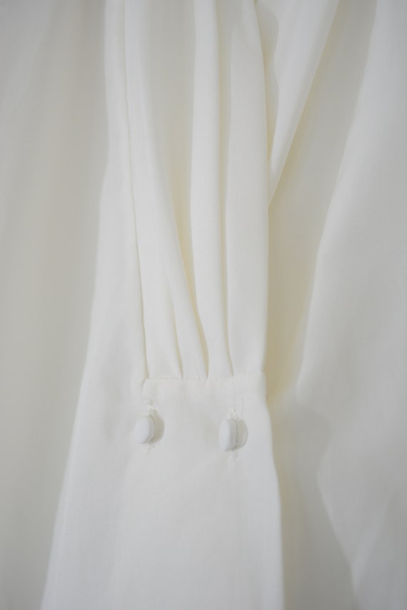 70s Polyester White Blouse | Willow Ridge - image 2