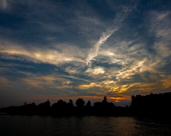 Sunset, Landscape, Lake, Marble Sky, Stunning, Beautiful, Gorgeous, Nature, Wilderness, Cloudy, Pixeltrot,Wall Art