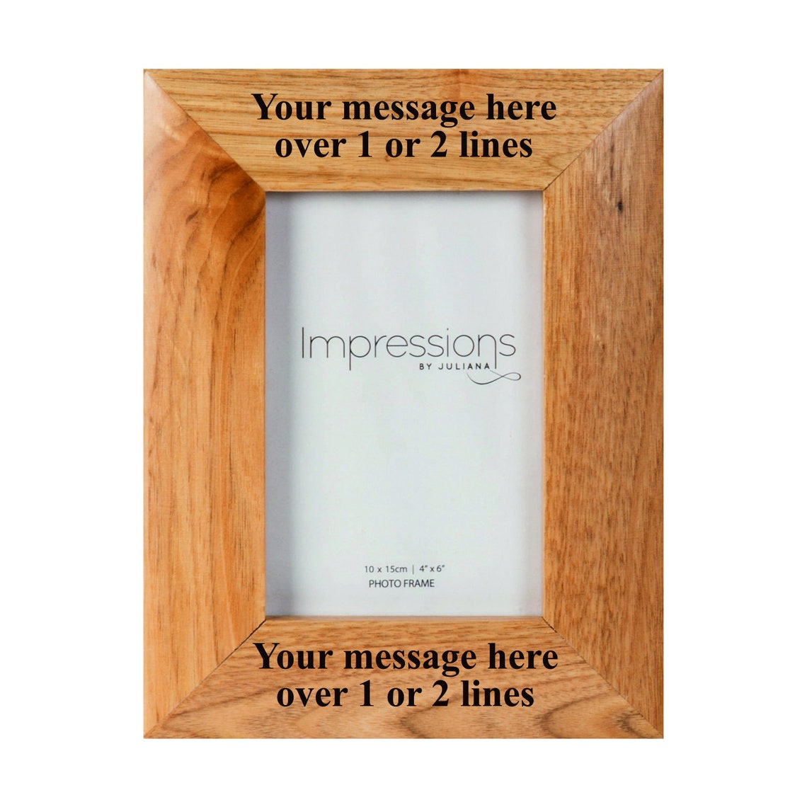 5 x 7 Personalised Photo Frame Oak Effect Wooden Etsy