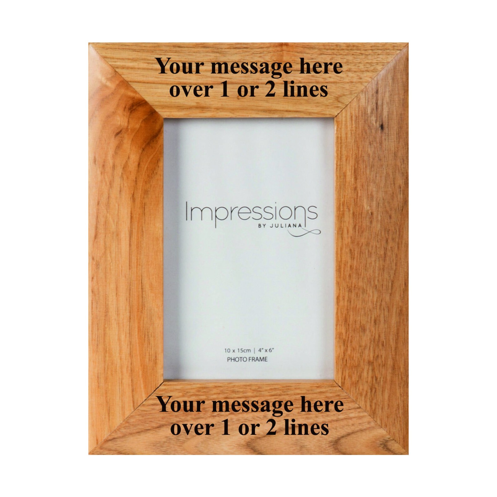 5 x 7 Personalised Photo Frame Oak Effect Wooden Etsy