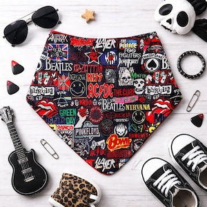 Rock 'n' Roll Baby Bandana Bib: Music Lover Shower Gift, Little punk rocker