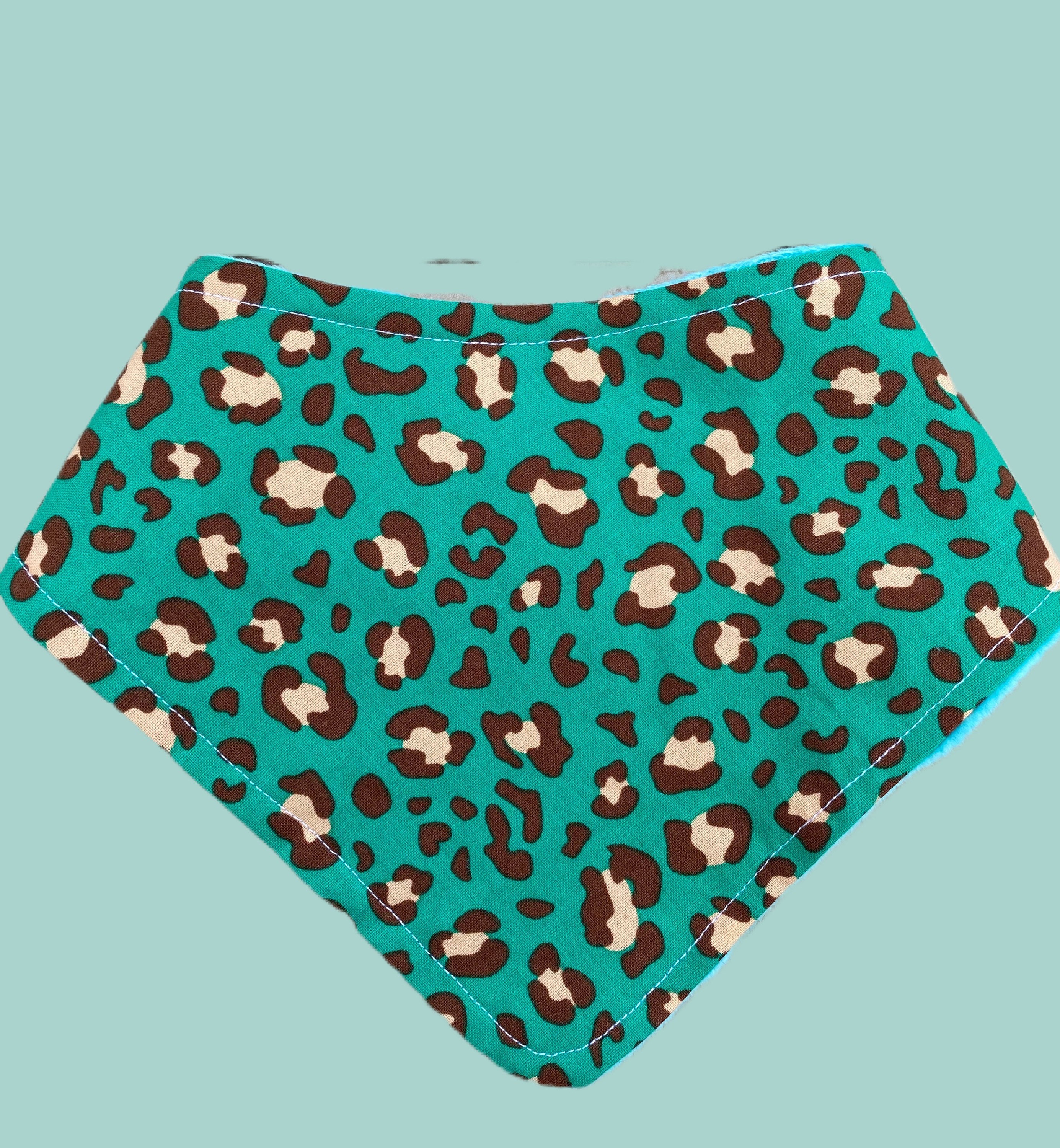 cheetah print snow bib