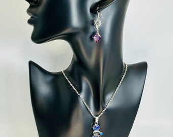 Sterling Silver Turquoise Opal Necklace Set: Fine Jewelry, Jasper, Opal, Swarovski Crystal