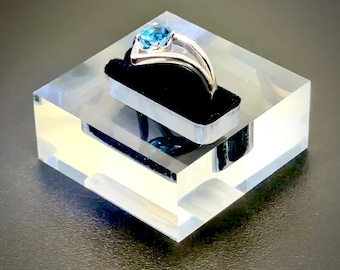 Anel de Prata de Lei com Diamantes: Joia Fina, Safira, Água-marinha, Feito à Mão, #presente, #DiaDasMães, #ParaTodos, #Moda