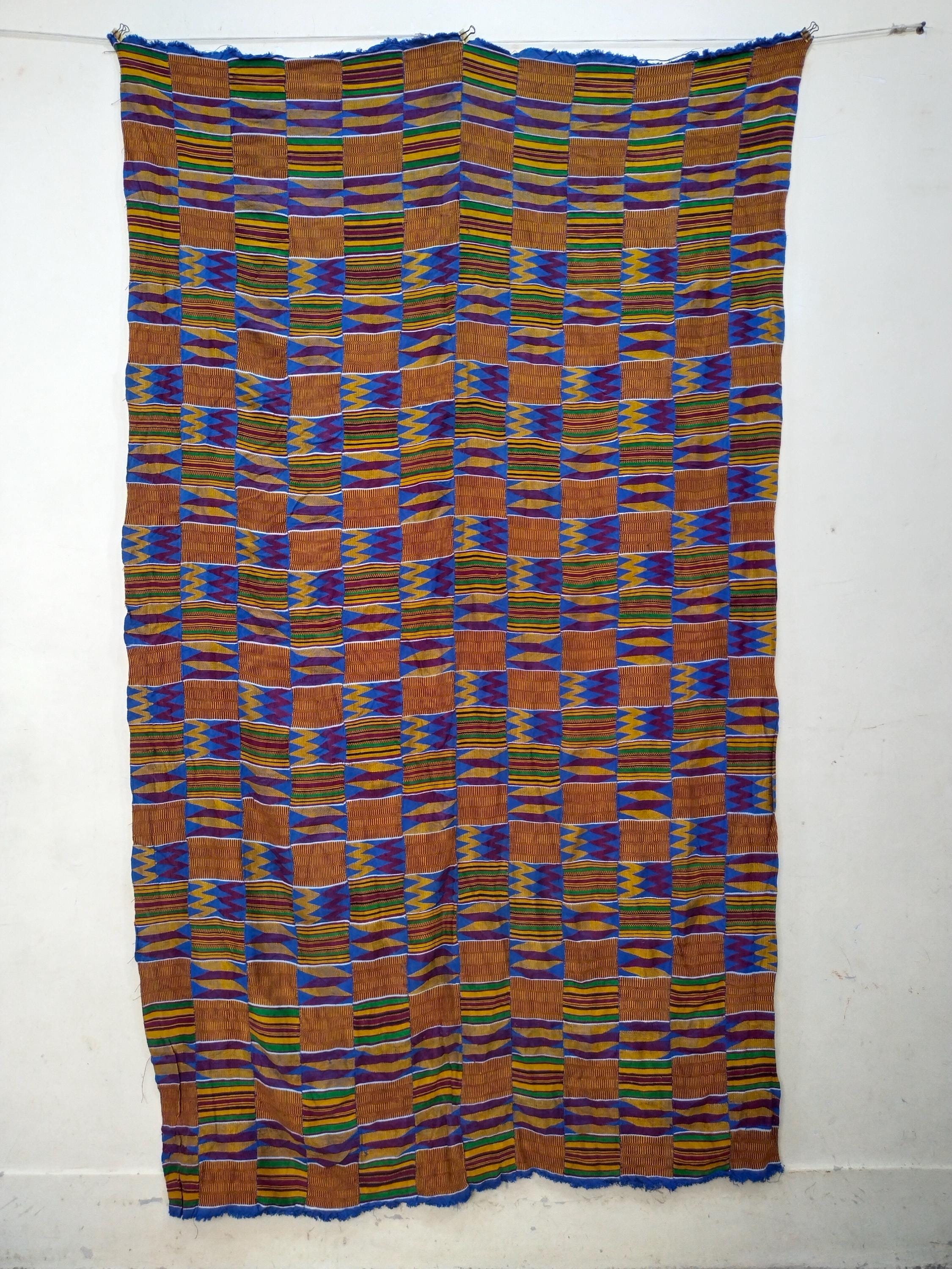 ヴィンテージアフリカンケンテクロス｜ガーナのアシャンティ手織り織物
