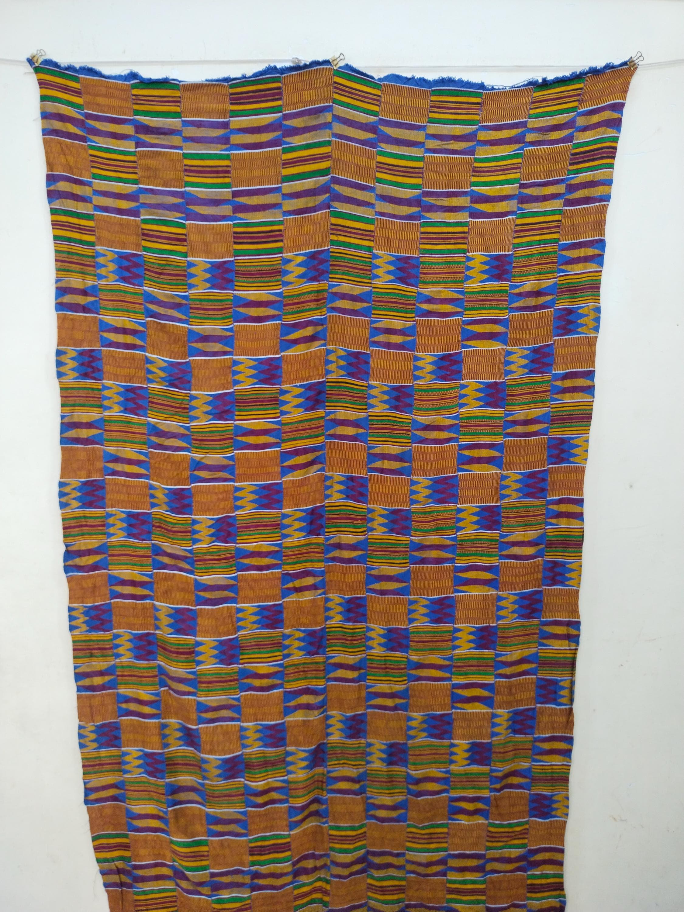 ヴィンテージアフリカンケンテクロス｜ガーナのアシャンティ手織り織物