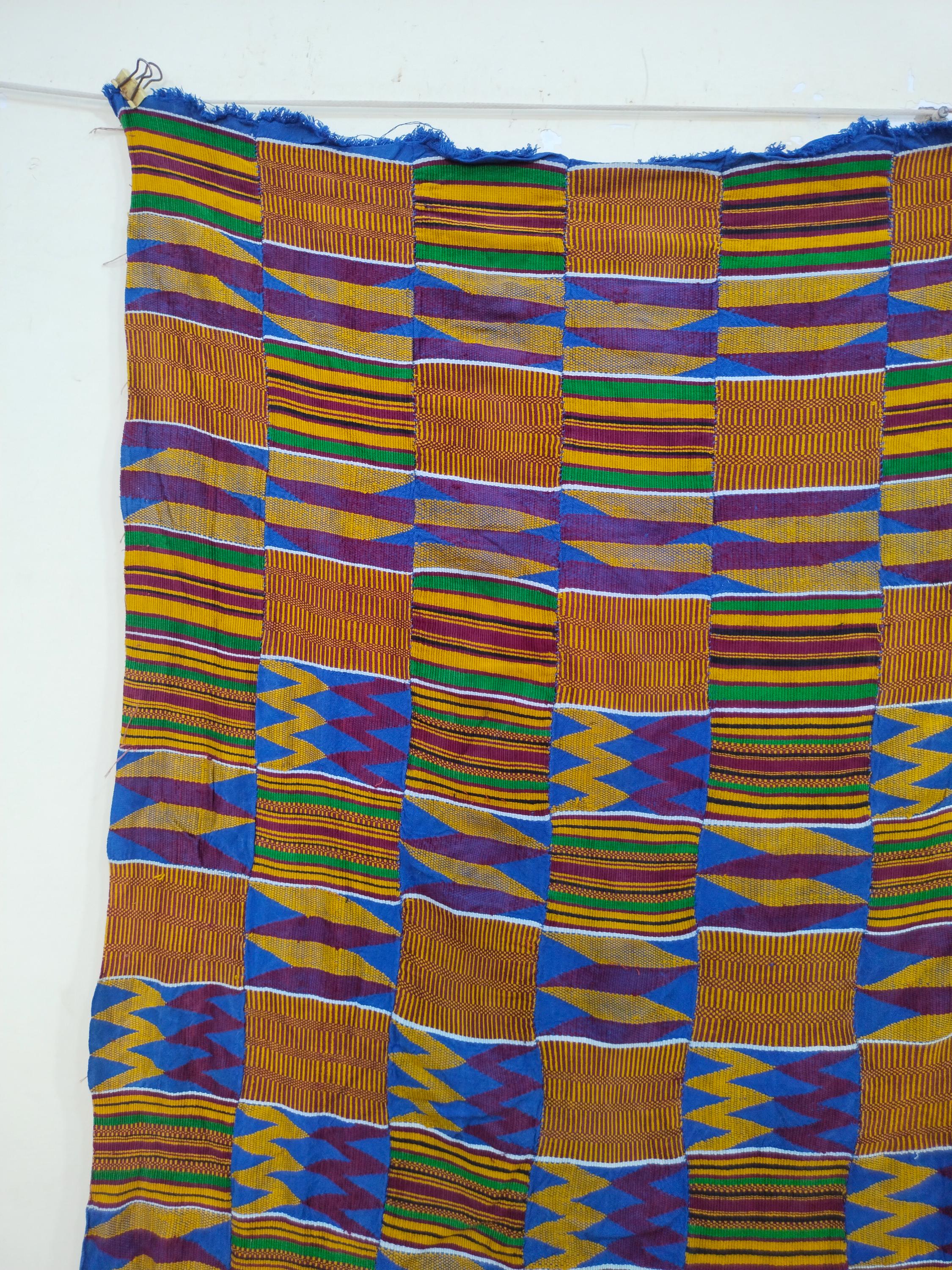 ヴィンテージアフリカンケンテクロス｜ガーナのアシャンティ手織り織物