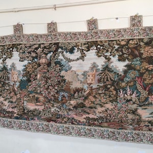 Wunderschöne französische Tapisserie Wandteppiche Aubusson Stil Tapisserie Wandbehang Tapisserie Bildteppich Wohnkultur großer Wandteppich