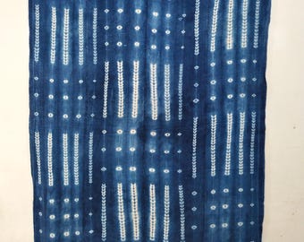 Authentic Indigo Cloth: Handwoven West African Textile, Premium