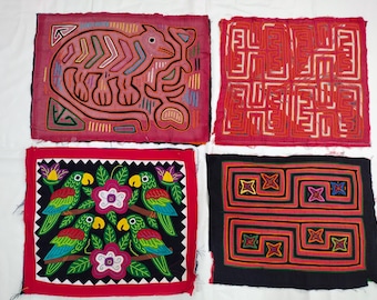 パナマ モラ、グナ ヤラ インド女性刺繍、ホーム デコレーション