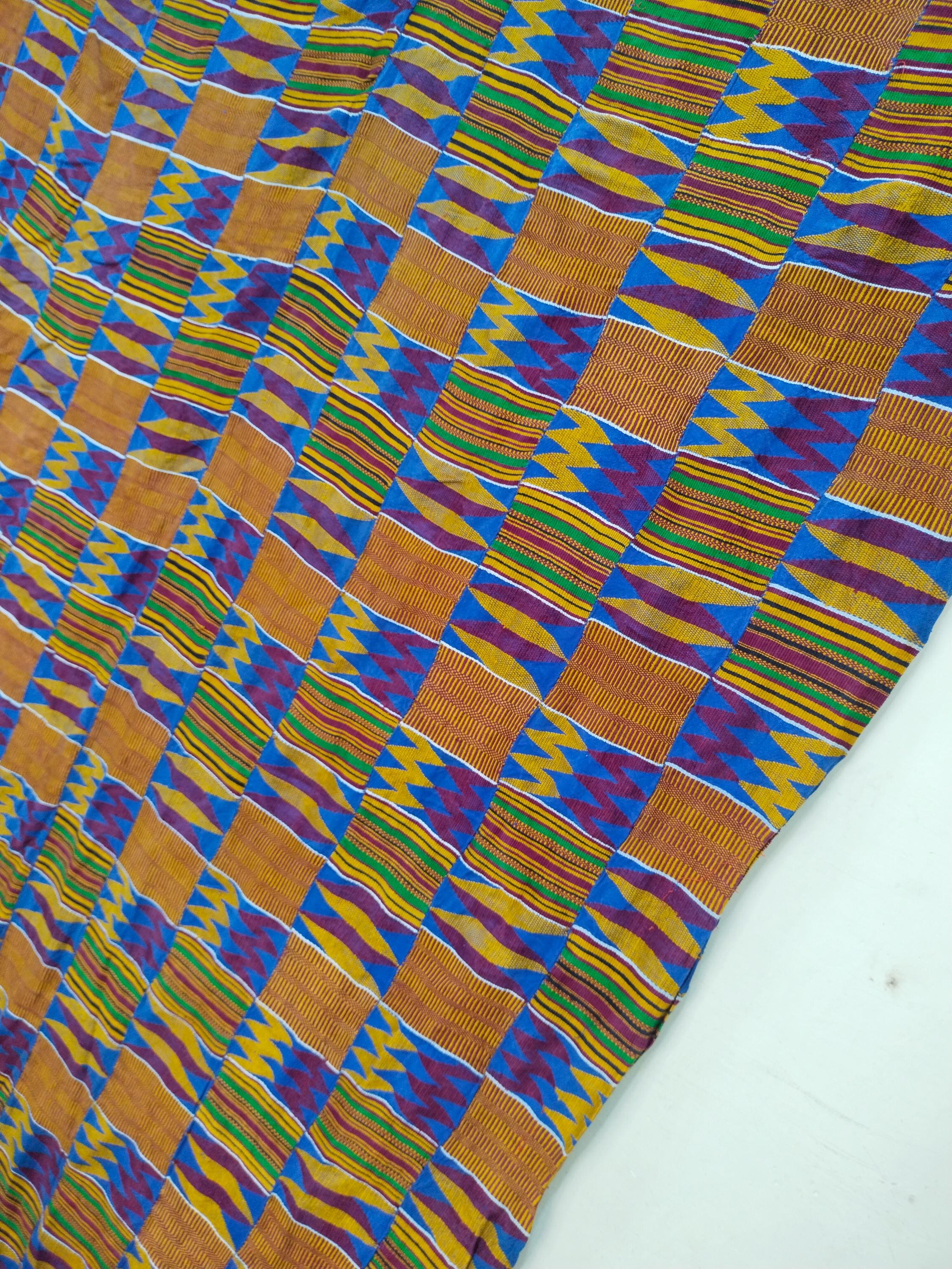 ヴィンテージアフリカンケンテクロス｜ガーナのアシャンティ手織り織物