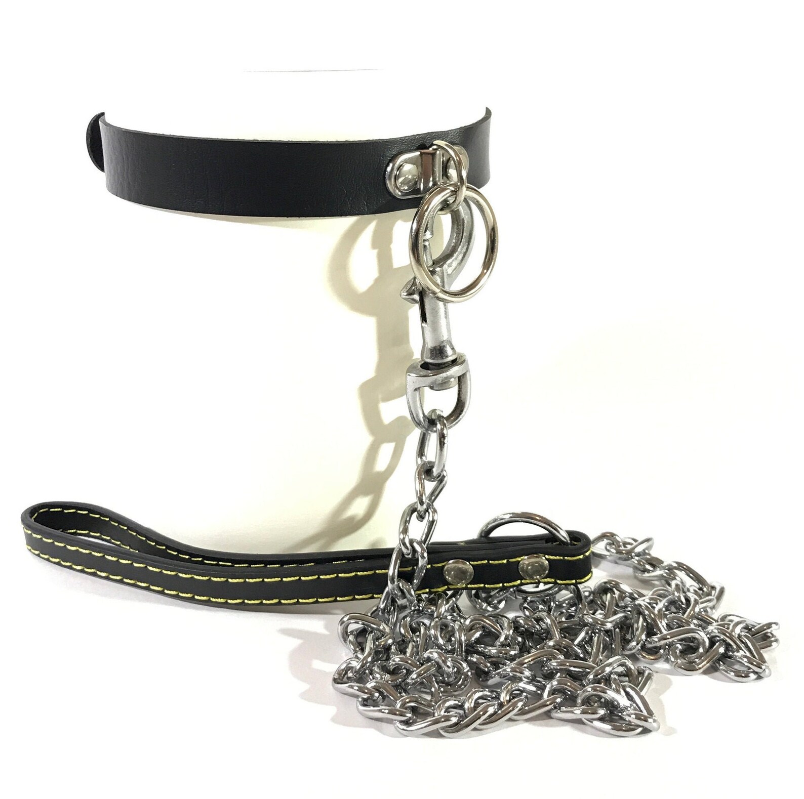 Black Elegance Series Sub Collar and Soft Leather Leash or Etsy