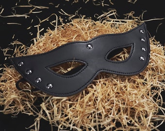 Sexy Bdsm Masquerade Fetish Vegan Leather Mask, Halloween party mask, for photoshooting, kinky sex mask ddlg petplay, ageplay mask kittyplay
