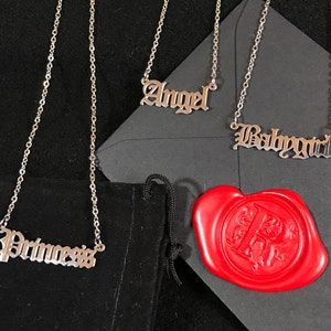 Stainless Steel "Babygirl" "Princess" "Angel" Chrome Necklace Ddlg Jewellery, Cutest Gift for a Sub Submissive Slave Birthday Anniversary