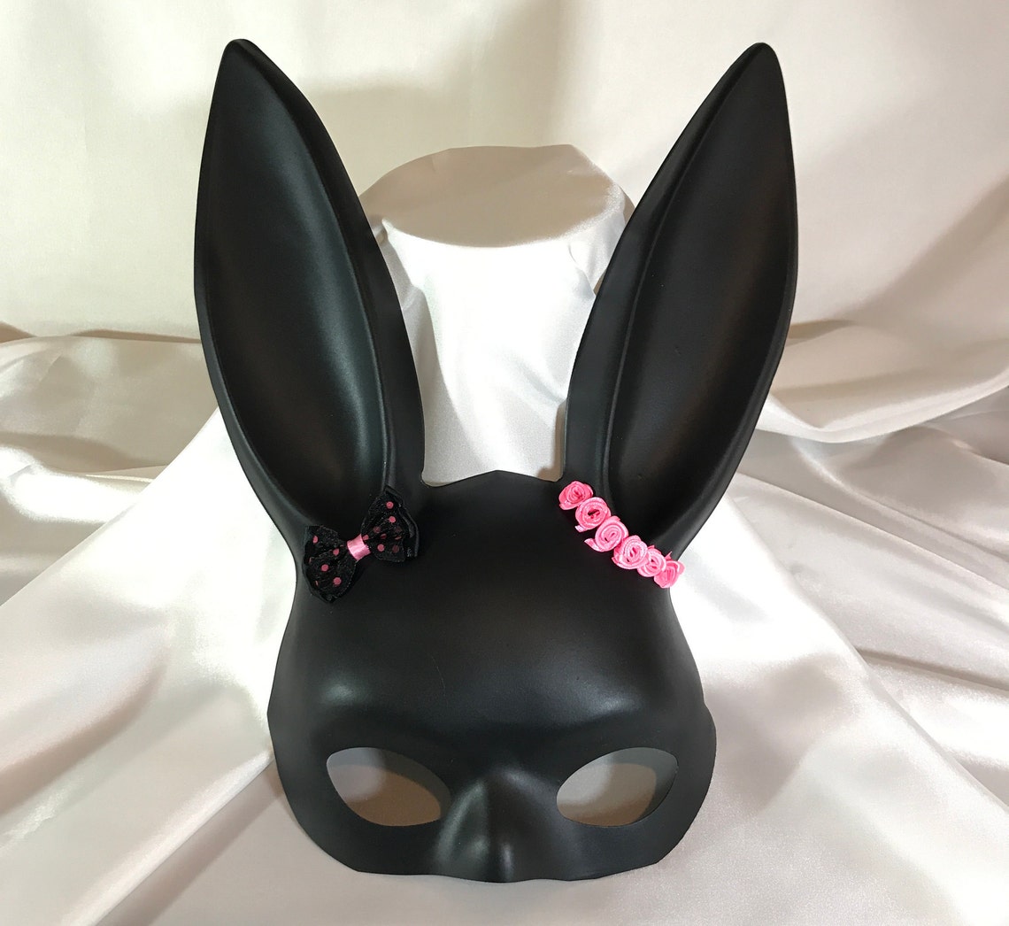 Sexy/Kinky ddlg Bunny Mask in Matte Black or White Etsy