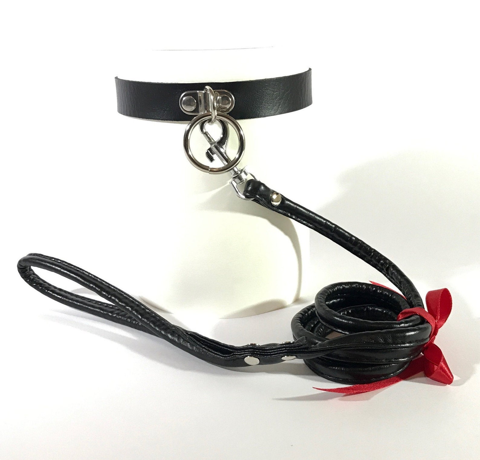 Black Elegance Series Sub Collar and Soft Leather Leash or Etsy