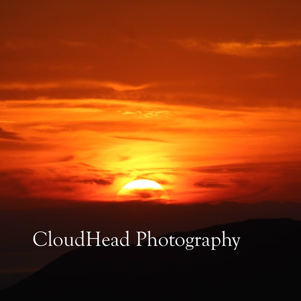 Sunrise Clouds over Salton Sea Digital Photo