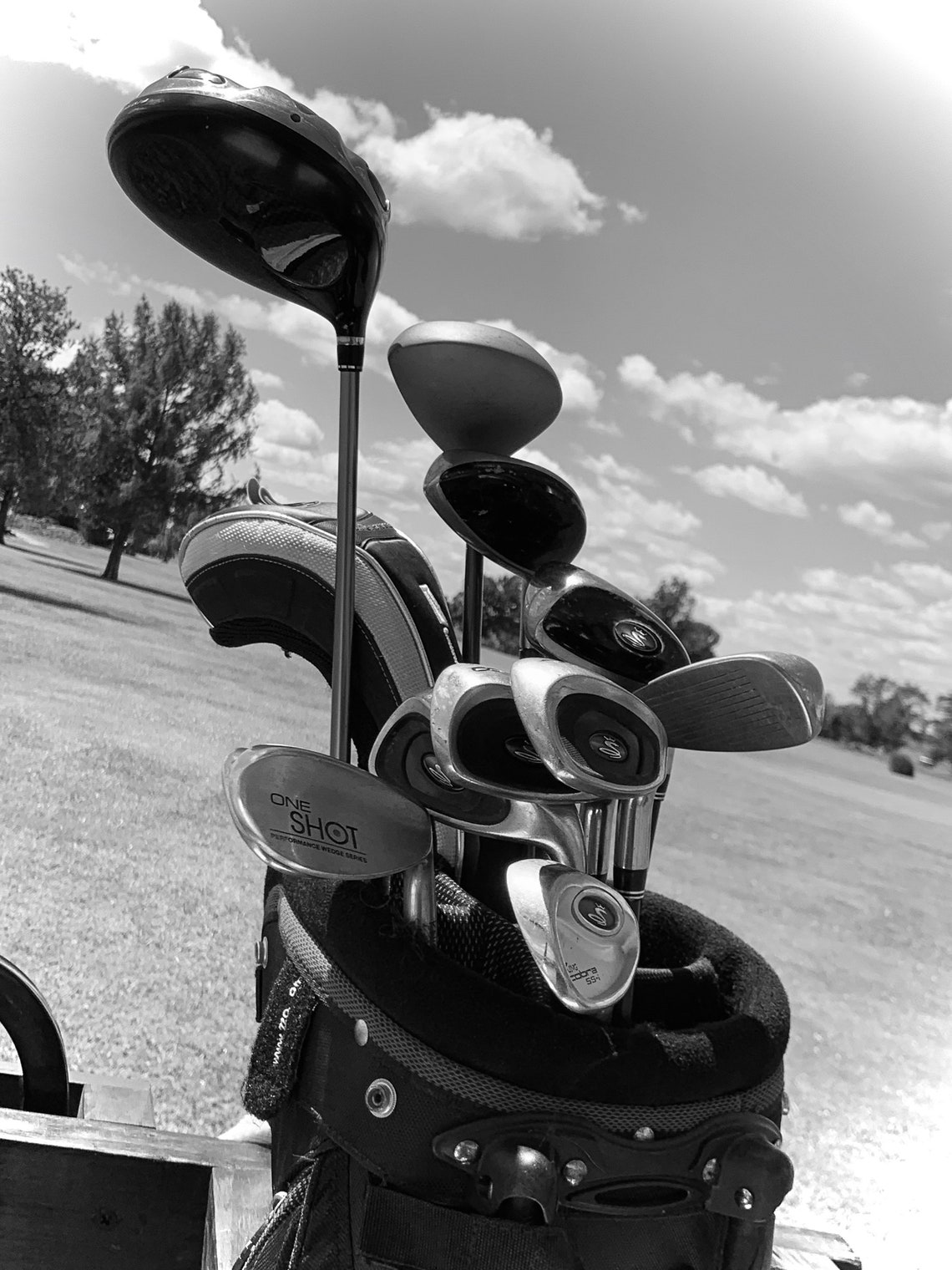 Black and White Photographic Print of Golf Clubs Etsy