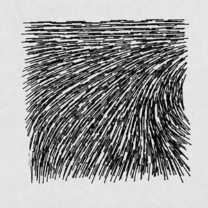 Wind 2 | Unframed - Generative Art - Moire Artwork - Ink Drawing - Plotter Art - Minimalist Artwork - Living Room Decor - Math Art