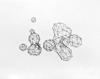 Arte generativo - Moire Artwork - Ink Drawing - Plotter Art - Minimalist Artwork - Living Room Decor - Math Art - Original Artwork