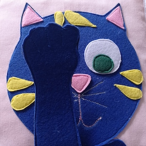 Quiet Book Page,Svg,Pdf ,  template cat peek-a-boo cat