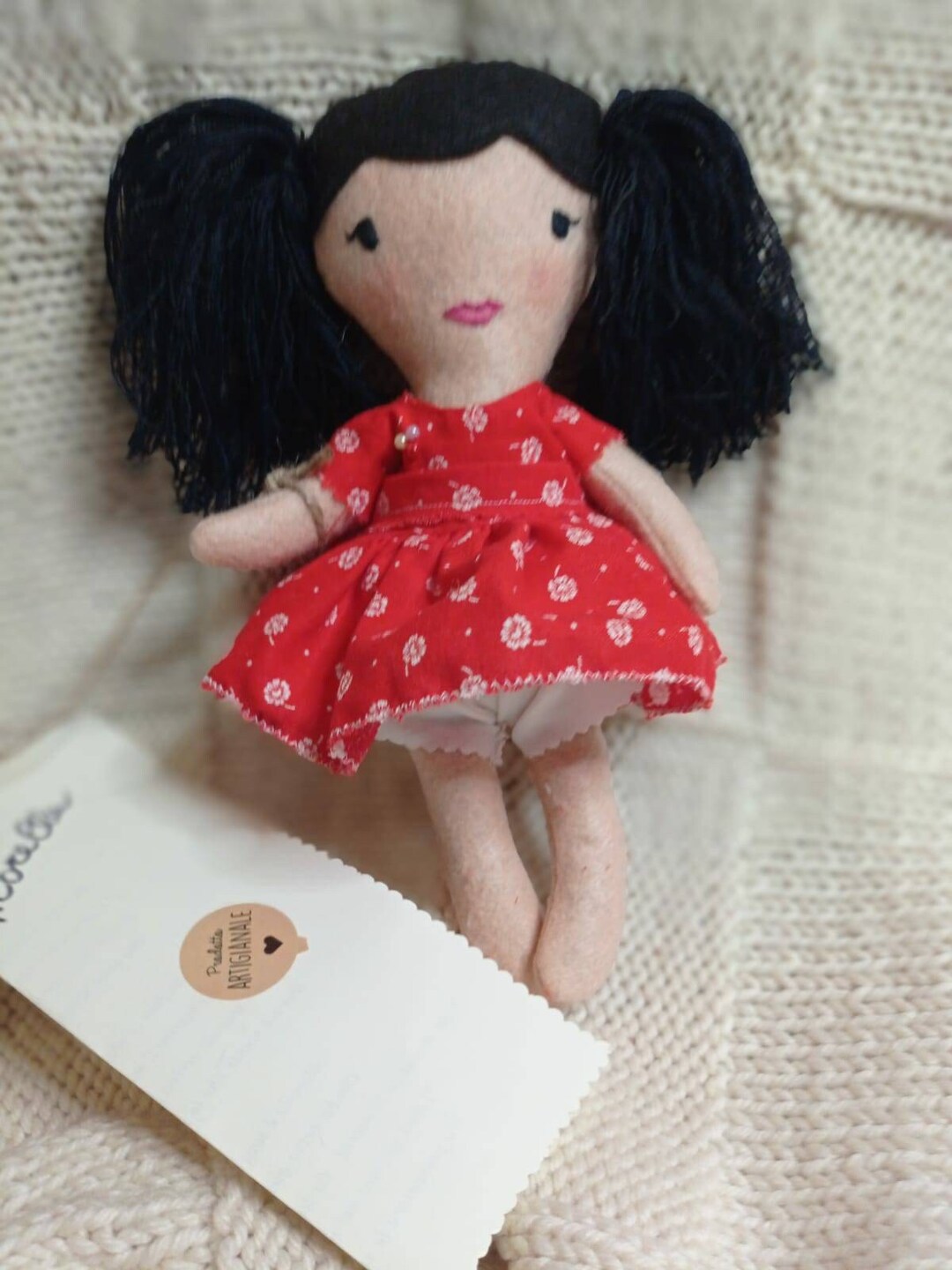 Bambola di stoffa Morella doll bambola handmade Italia
