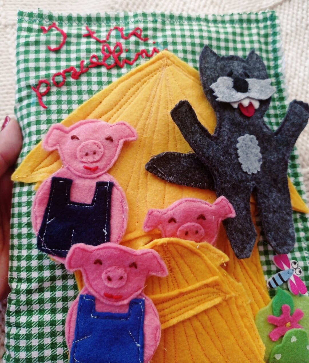 Quietbook Sensory Book Fairy Tale the Three Little Pigs Quietbook the ...