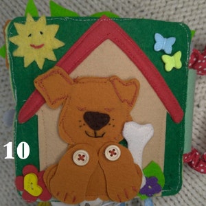 Quiet book sensory book activity