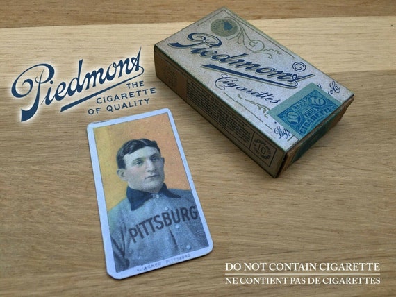 baseball cards cigarette packs 1910 PIEDMONT Replica Cigarette Pack T206 Honus WAGNER Baseball Card  Handmade by Khristore