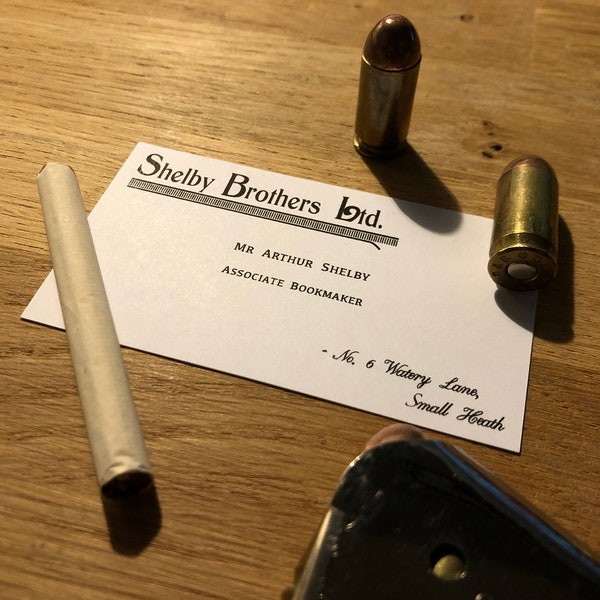 Shelby Brothers Ltd. Business card Arthur Associate Bookmaker Peaky Blinders Movie prop replica