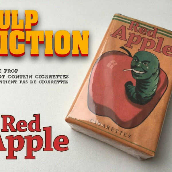 Red Apple Sigaretten Replica Pack TARANTINO Pulp Fiction Cosplay Bill Once Hollywood Movie Props tabak neppakket