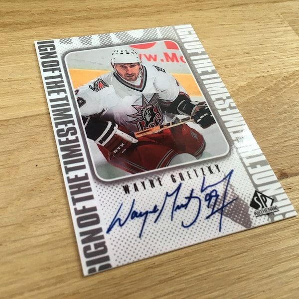 Wayne Gretzky Signed Card 1998/99 SP Authentic Hockey Sign of the Times REPRO REPRINT