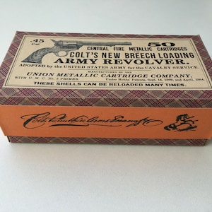Il nuovo Revolver militare calibro .45 Cal Ammo Box di DECO Colt con caricamento a culatta Antico vecchio West