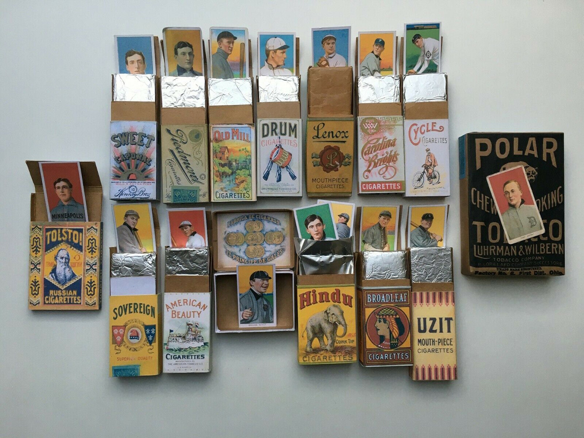 T206 COMPLETE Replica COLLECTION Cigarette Pack Baseball Card Honus Wagner  RARE Hand Made at Khristore -  Ireland