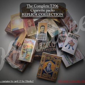 T206 KOMPLETTE Replik-KOLLEKTION Zigarettenpackung Baseballkarte Honus Wagner SELTEN Handgefertigt bei khristore