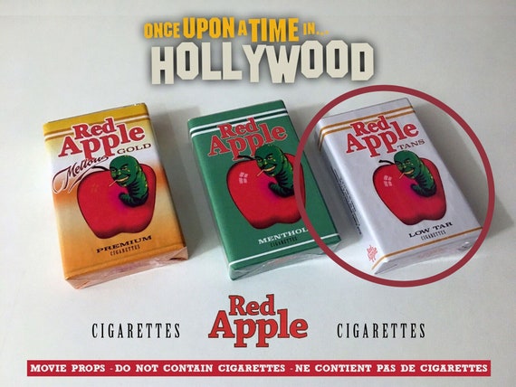 cigarette apple Red Apple Cigarettes TANS Low Tar Replica Pack TARANTINO Once Upon a Time  in Hollywood Movie Props Tobacco Fake Packet