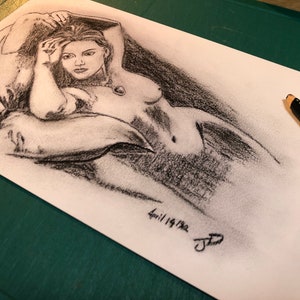 CHARCOAL Edition* TITANIC Rose DRAWING Home decor dessin charbon de bois Art scene note Boarding Pass Kate Winslet Jack Leonardo DiCaprio