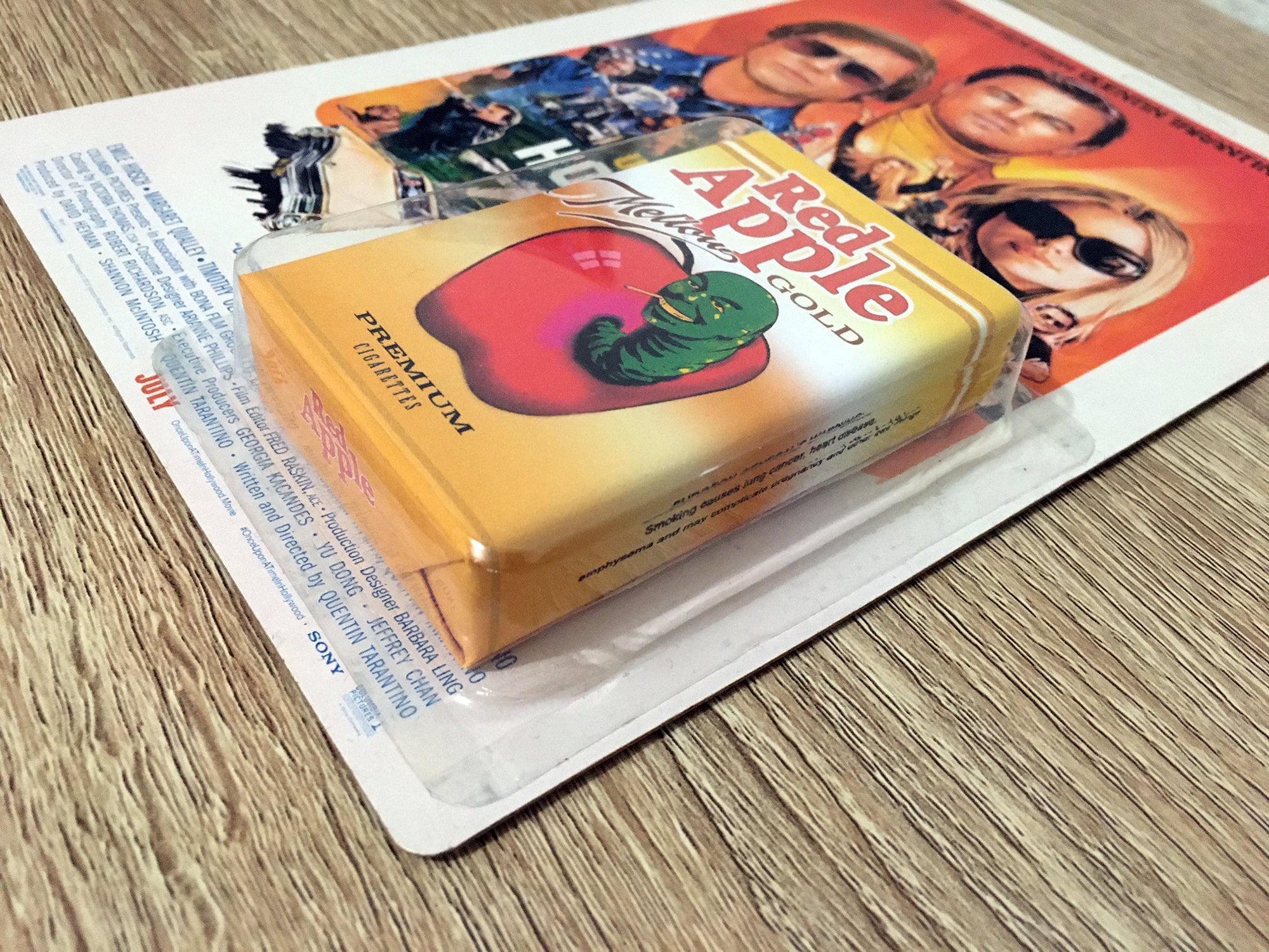 Once Upon a Time in Hollywood Red Apple Cigarettes Quentin TARANTINO Movie  PROP Cardboard Blister Dummy Pack