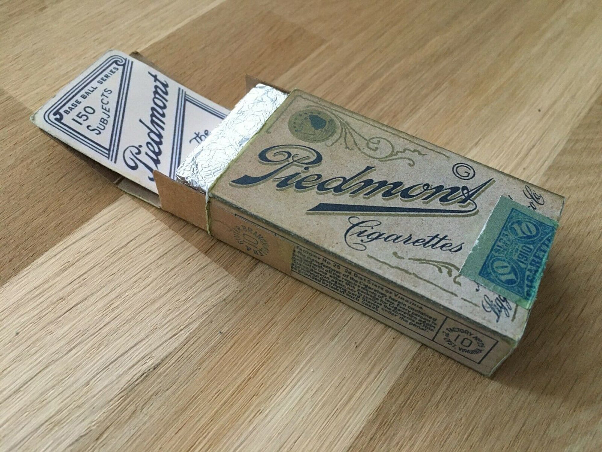 piedmont cigarettes 1910 PIEDMONT Replica Cigarette Pack T206 Honus WAGNER Baseball Card  Handmade by Khristore