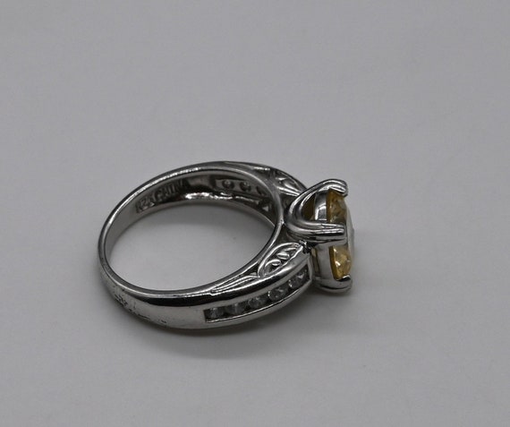 Stunning sterling silver statement ring with colo… - image 3