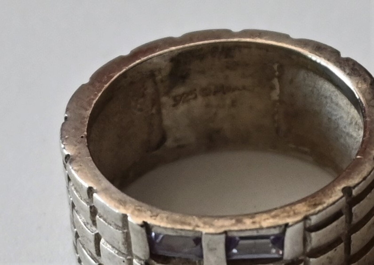 Vintage sterling silver Ring with pastel stone size 8 Etsy