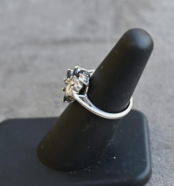 Stunning sterling silver statement ring with colo… - image 5