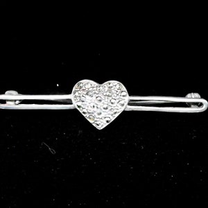 Antique  Sterling Heart brooch or Pin circa 1960&#39;s