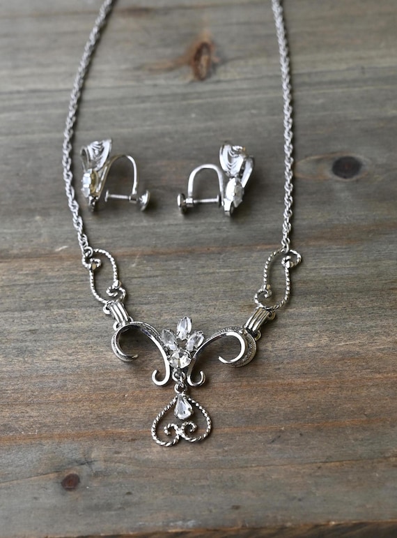 Ensemble Bijoux Argent Sterling Filigrané — Collier & Boucles D'oreilles AMLEE