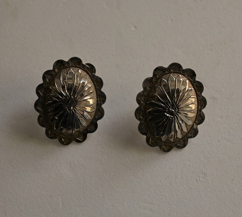 Navajo style Navajo Shield Earrings Sterling Silver Great Design